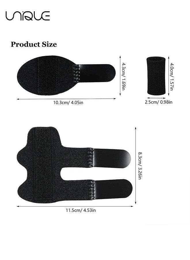 Unique Finger Splint, Set of 2 Trigger Finger Brace with 10 Nylon Sleeves for Finger Pain Relief and Sport Injuries, Swelling Tendon Release Relieving Finger Stiffness and Sprained Knuckles  - Image 2