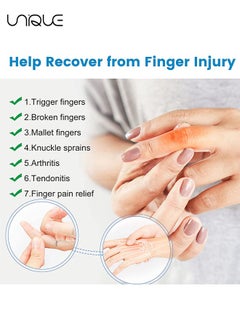 Unique Finger Splint, Set of 2 Trigger Finger Brace with 10 Nylon Sleeves for Finger Pain Relief and Sport Injuries, Swelling Tendon Release Relieving Finger Stiffness and Sprained Knuckles  - Image 3