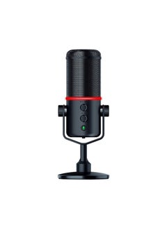 Seiren Elite Microphone Single Dynamic Capsule Built-In High-Pass Filter Digital/Analog Limiter Cardioid Pickup Pattern USB Plug and Play with Microphone Windscreen