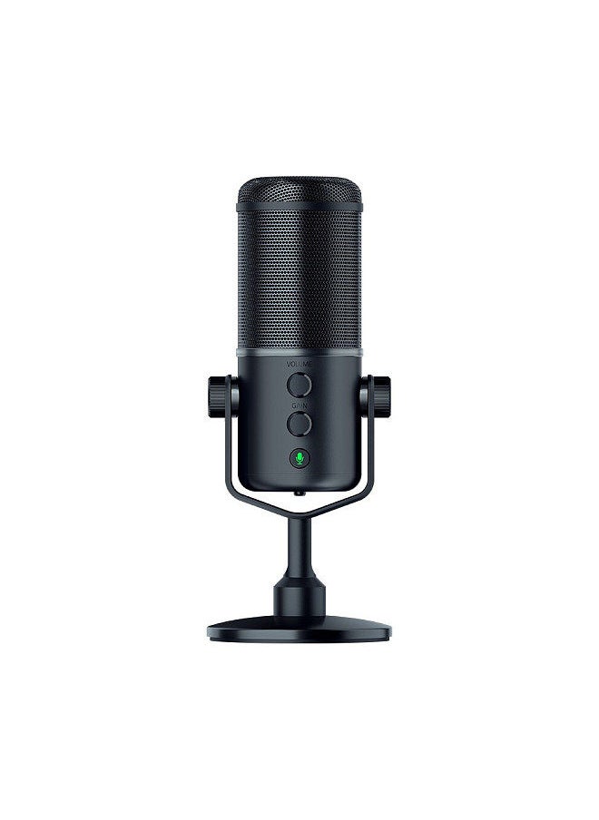 RAZER - Seiren Elite Microphone Single Dynamic Capsule Built-In High-Pass Filter Digital/Analog Limiter Cardioid Pickup Pattern USB Plug and Play with Microphone Windscreen - Image 1