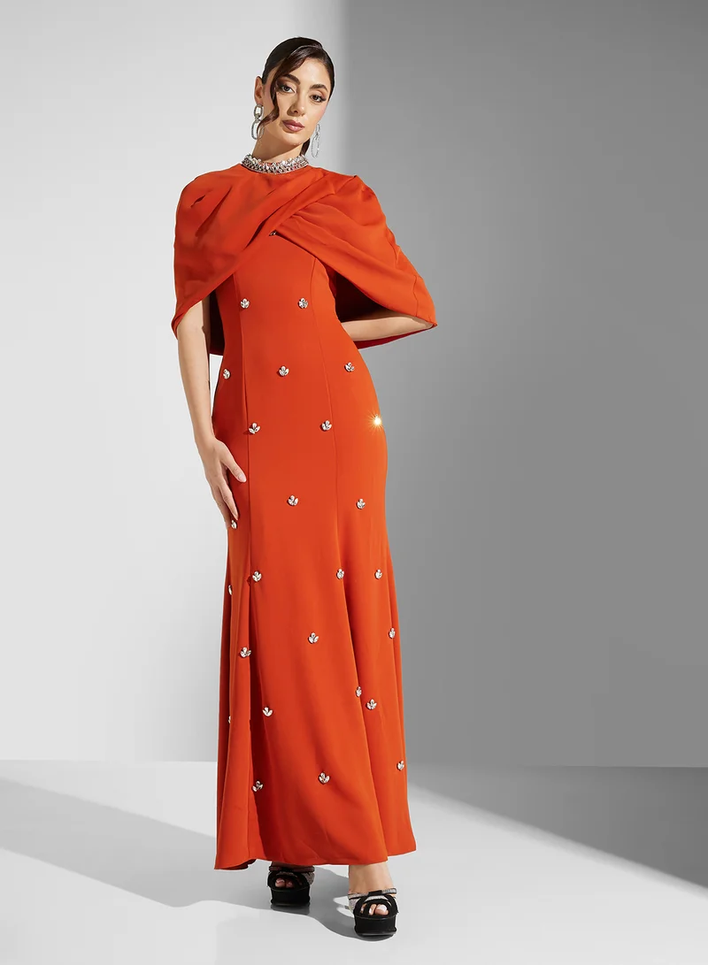 Akadia Fashion Crystal Embellished Dress