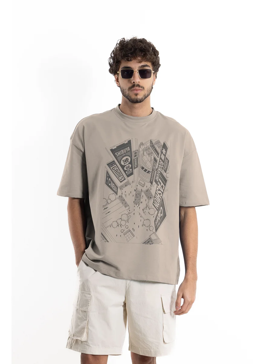 شايبس PRINTED COTTON BLEND T-SHIRT