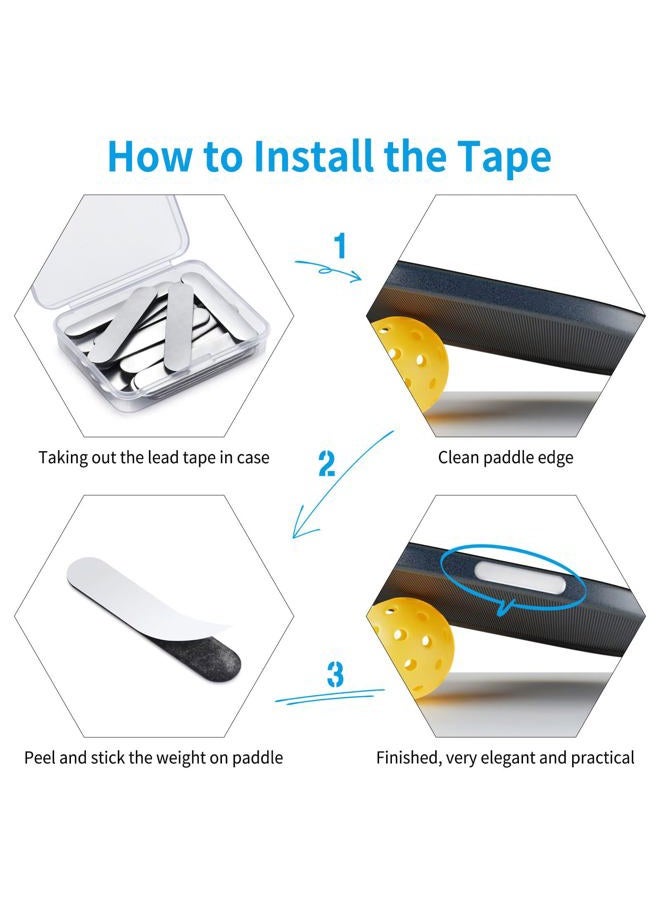 DSCMLIS 30PCS Silver Lead Tapes, 3g High Adhesive Lead Tape for Pickleballs,Tennis, Golf Clubs, Adjust The Paddle Weighted Lead Tape and Add Swing Weight - Image 4