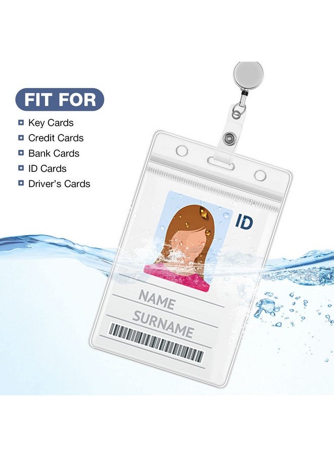 Pangda Pangda 4 Sets Badge Necklaces with ID Holders Beaded ID Necklaces Retractable Lanyards for Women Stainless Steel Badge Lanyards,Multicolor,Medium  - Image 5