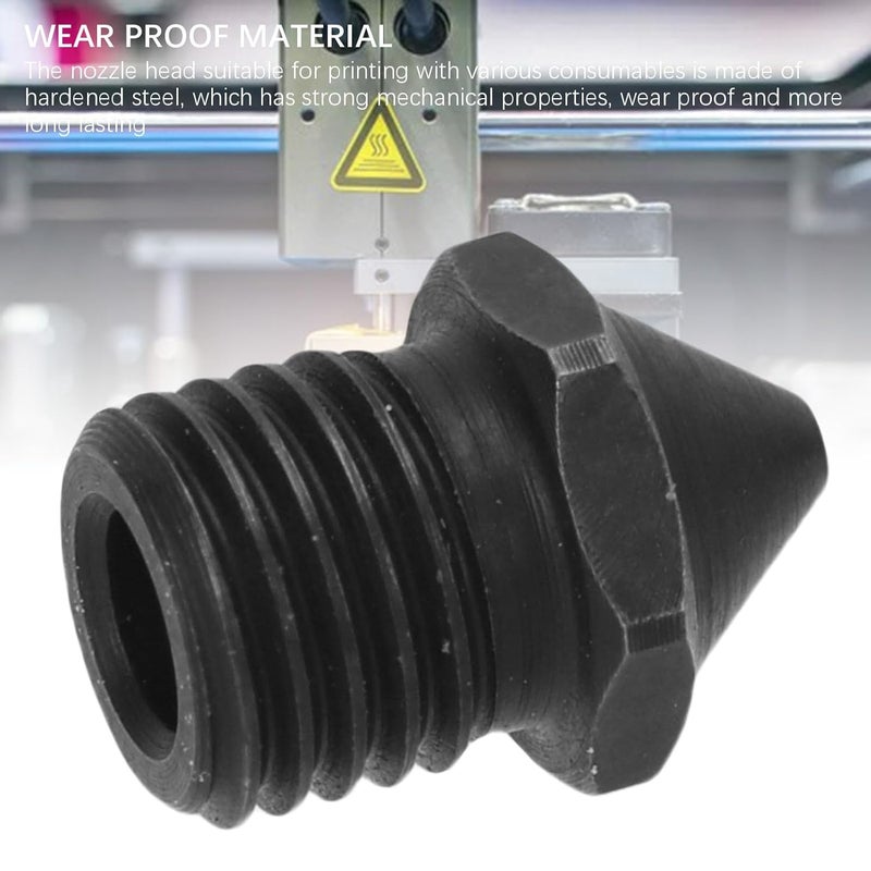 Hilitand 3D Printer Nozzles, Hardened Steel 0.4mm High Flowrate High Speed Printing, with M6 Thread, 3D Printer Nozzles Replacement Kit - Image 5