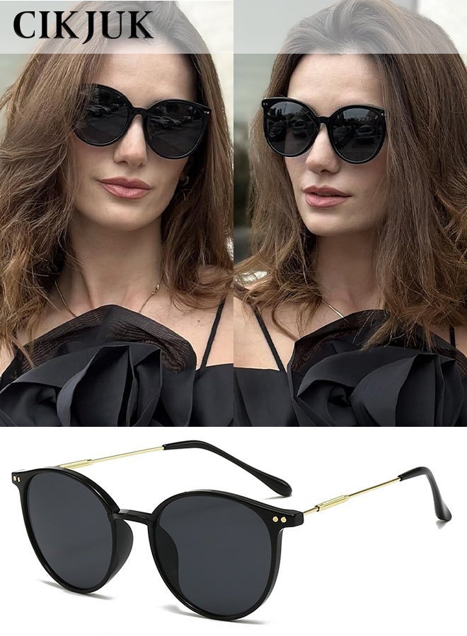 سِيكجُوك نظارات شمسية دائرية كلاسيكية للرجال والنساء - نظارة ونظاره شمسية رجالية ونسائية بإطار معدني فائق الخفة مع حماية كاملة من الأشعة فوق البنفسجية. نضارات شمسيه رجاليه نسائيه نساءيه نضرات رجال النظارات الشمسية - Image 1