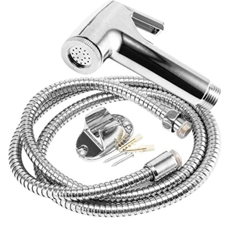 MLD MLD Robotic Health Faucet with 1.5 Meter S.S Tube and Wall Hook,Taflon,Screw (Pack of 1)