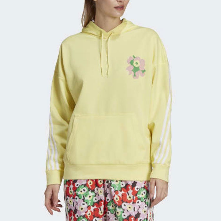 Adidas (WMNS) adidas X Marimekko Hoodie 'Yellow' - Image 1