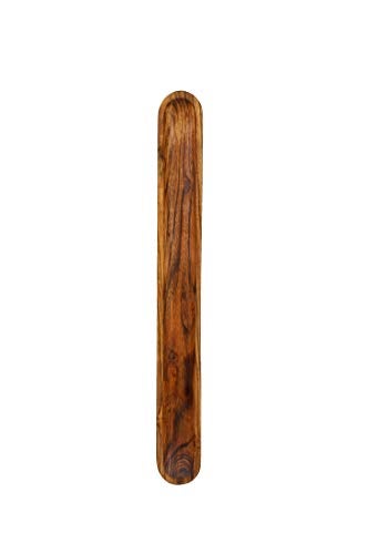 Kaizen Casa Hand-Carved Acacia Wood Long Olive Tray Canoe Style Perfect for Dinner Rolls, or as a Table Centerpiece - Image 3