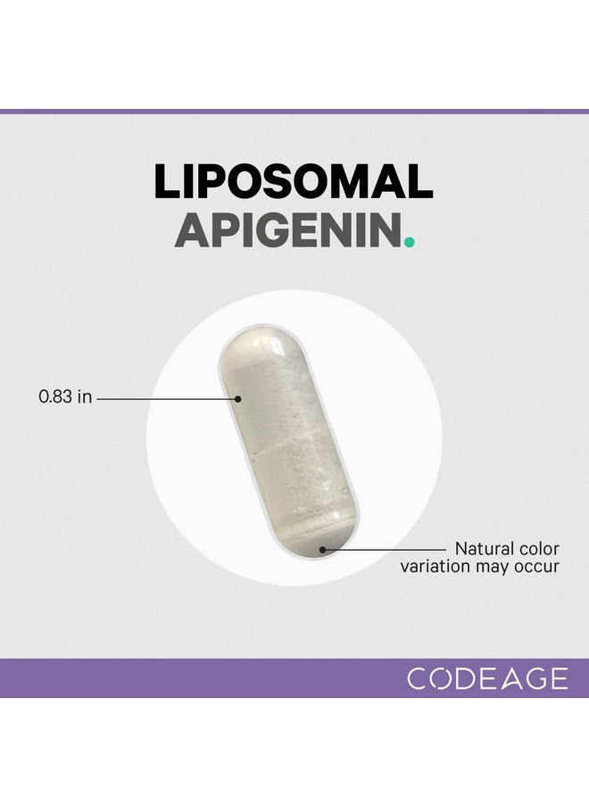 Codeage Liposomal Apigenin Supplement 3Month Supply Daily Flavonoid Chamomile Extract Liposomal Phospholipid Complex Nongmo Sunflower Oil Phosphatidylcholine Vegan Blend Glutenfree 90 Count  - Image 3