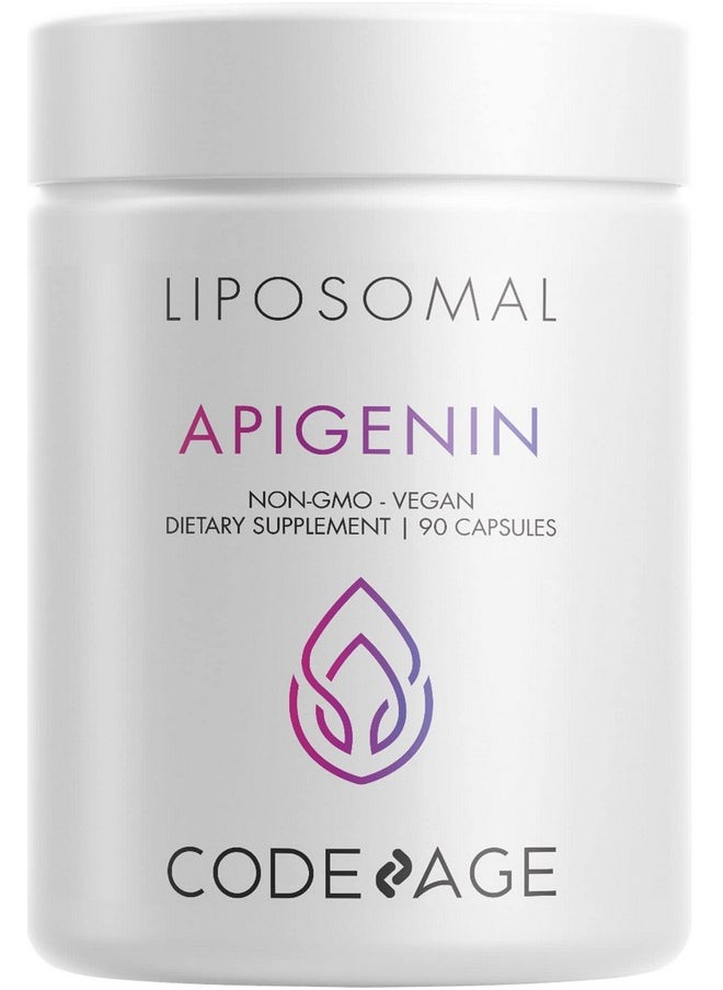 Codeage Liposomal Apigenin Supplement 3Month Supply Daily Flavonoid Chamomile Extract Liposomal Phospholipid Complex Nongmo Sunflower Oil Phosphatidylcholine Vegan Blend Glutenfree 90 Count  - Image 1