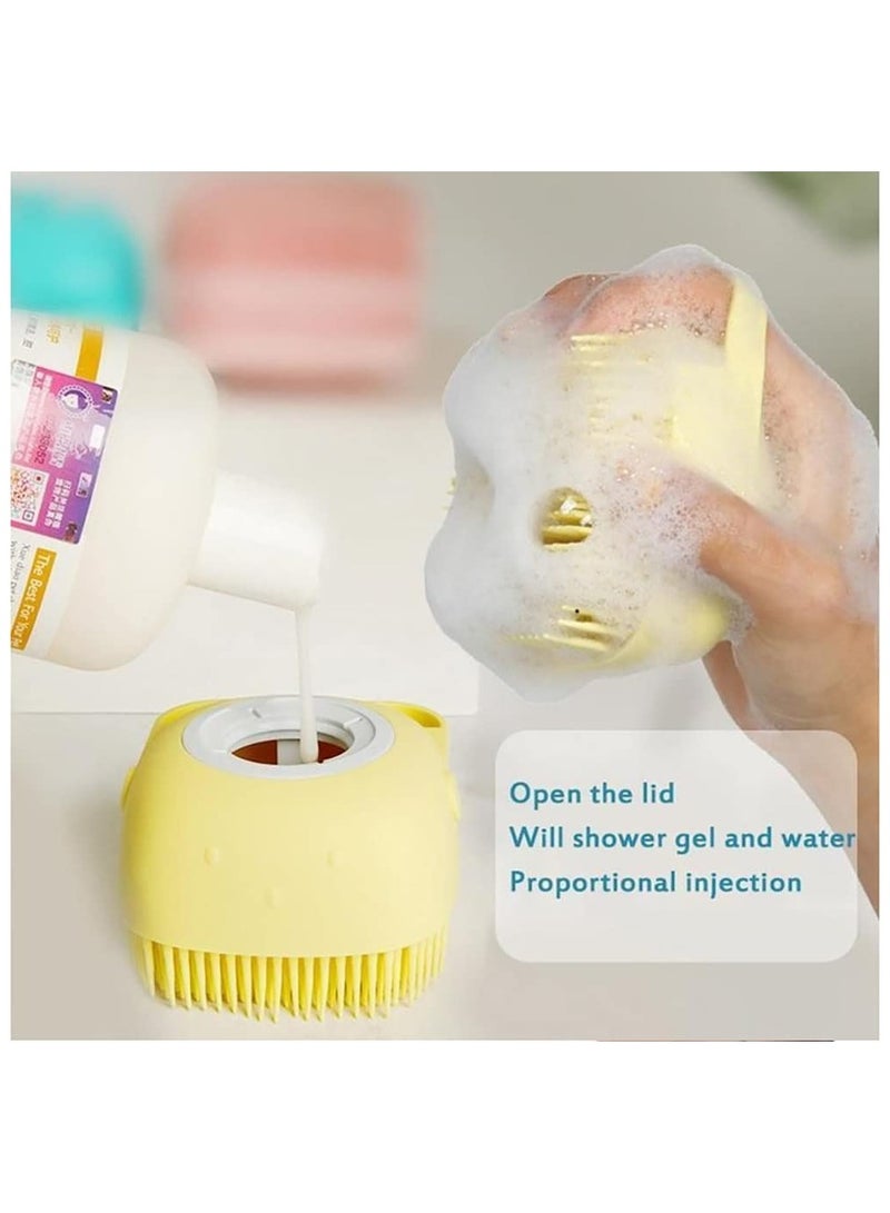 A.M Dog And Cat Brush, Shampoo Applicator Or Dispenser, Soft Silicone Design With Hanging Loop or All Skin Types - Image 2