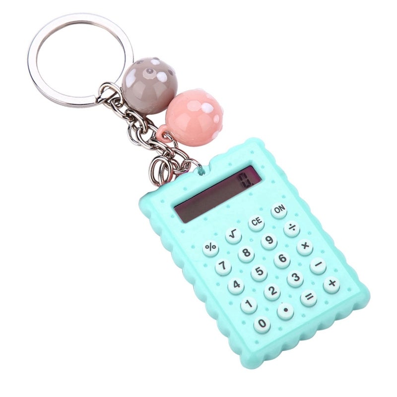 Cute Pocket Calculator 8-Digit Display Silicone Button Mini Calculator - Simple Style Keychain Design Portable Calculator for Colleagues Children and Friends - Image 2