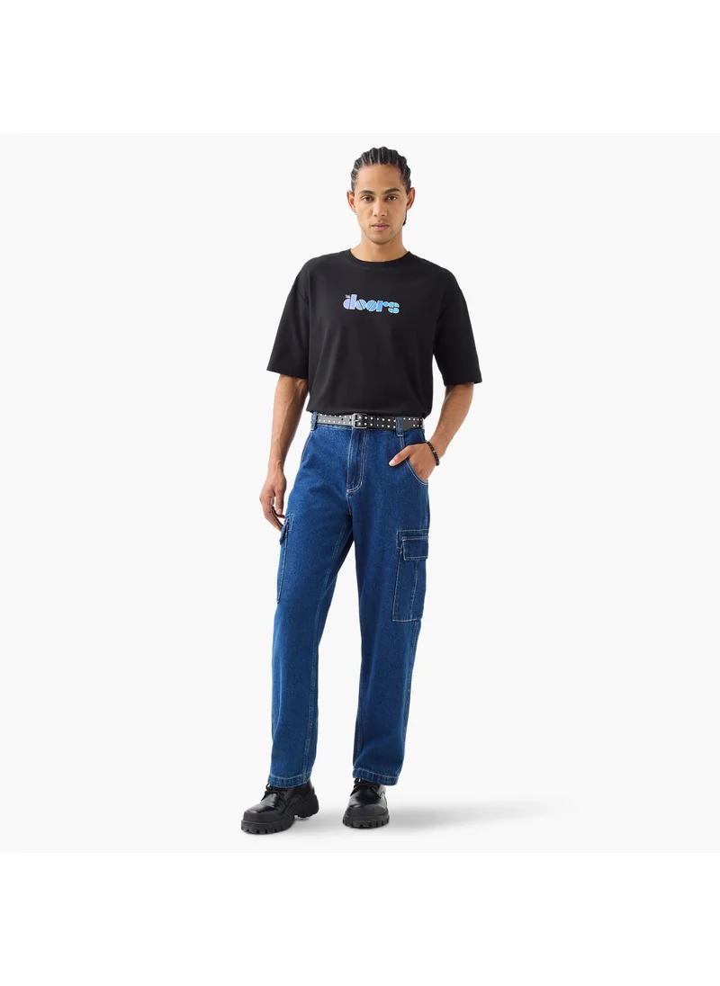 اس بي كاركترز The Doors Print Crew Neck T-shirt