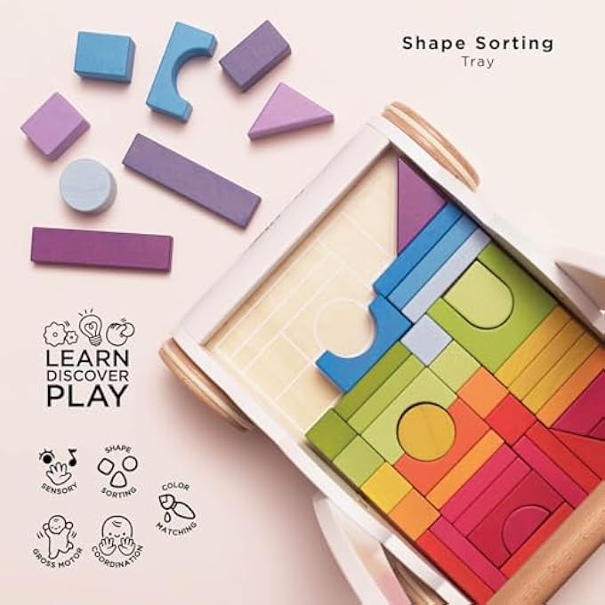 - PETILOU WOODEN EDUCATIONAL RAINBOW CLOUD WALKER TOY FOR TODDLERS AND BABIES | SUITABLE FOR A BOY OR GIRL 1 YEAR OLD + - Image 4