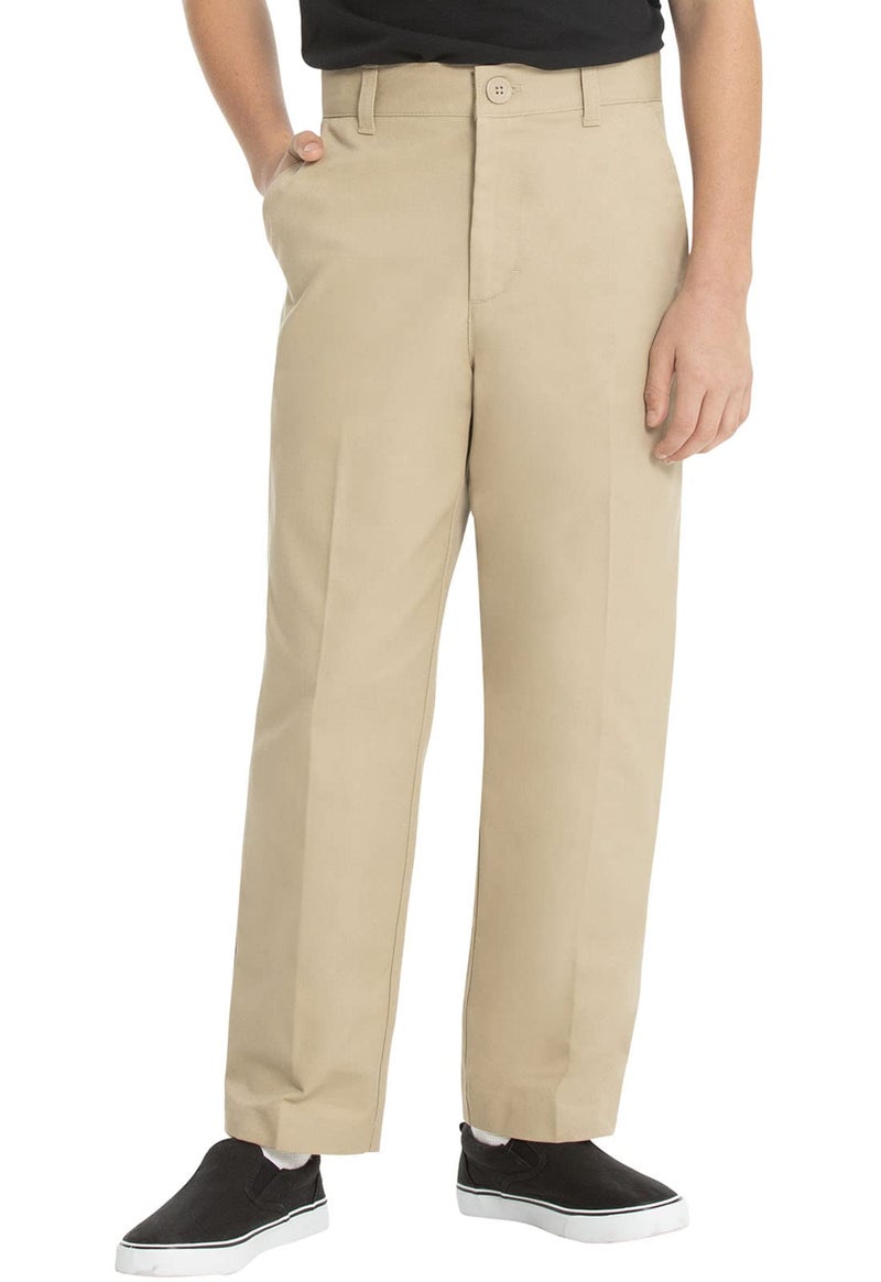 Classroom School Uniforms boys Husky Flat Front Pants, Khaki, 16 US - Image 2