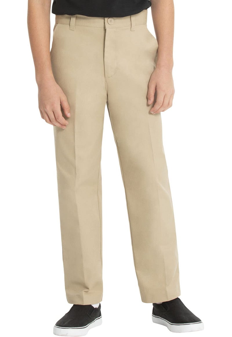 Classroom School Uniforms boys Husky Flat Front Pants, Khaki, 16 US - Image 4