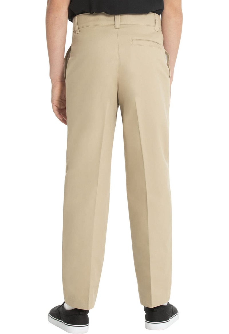 Classroom School Uniforms boys Husky Flat Front Pants, Khaki, 16 US - Image 3