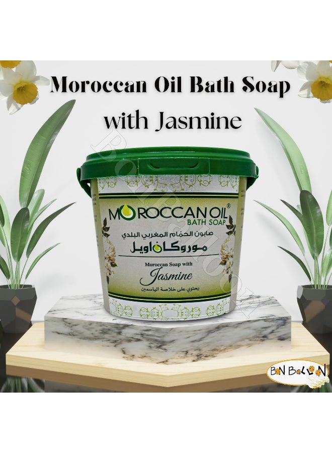 موروكان أويل صابون حمام زيت مغربي بالياسمين 850 جرام - Image 3