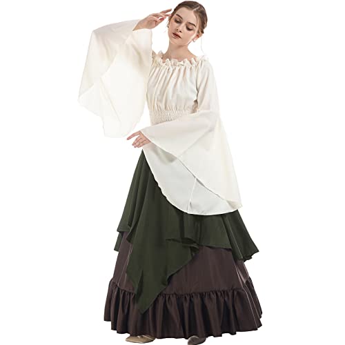 NSPSTT Women Medieval Costume Renaissance Dress Women Victorian Ball Gown Gothic Pirate Costume - Image 4