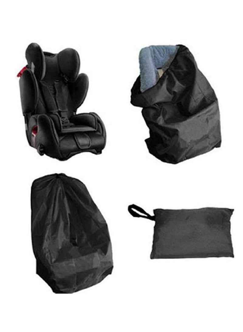 عالمية مقعد سلامة الطفل السفر حزمة مقعد السيارة مع تغطية حزام الكتف تخزين الغبار تغطية مناسبة لجميع مقاعد السيارات السوداء - Image 1