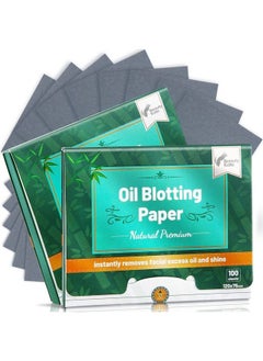 Natural Oil Blotting Sheets for Face,26% Larger Blotting Paper for Oily Skin with Bamboo Charcoal,Makeup Friendly High-performance Oil Absorbing Wipes 200,Easy To Oil Control