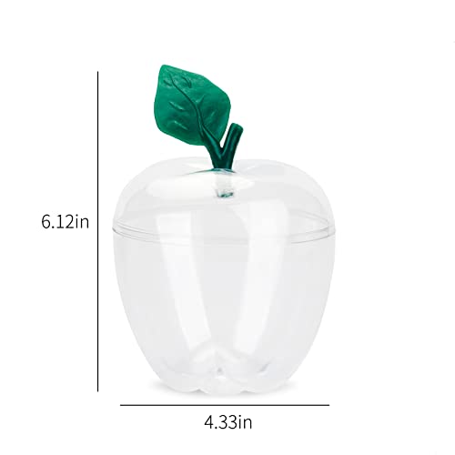 HANZE Large Clear Apple Container, Apple Shaped Candy Toy Filling Containers Jar, Back To School Teacher Appreciation Gift, Wedding Party Ornaments Christmas Decorations Supplies Favors - Image 5