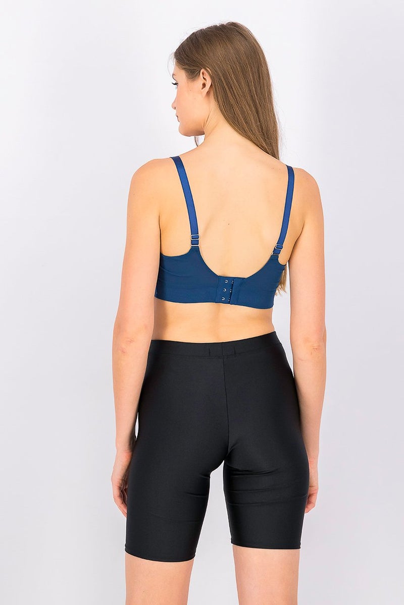 Tchibo Women Slightly Padded Sports Bra, Blue  - Image 4