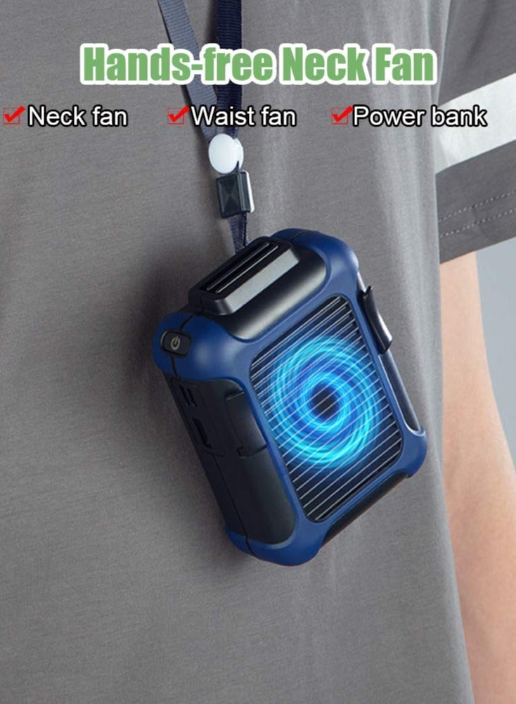 Necklace Fan, KASTWAVE Personal Belt Fan Clip On Waist Portable Cooling Fan & USB Necklace Fan Adjustable Fan Suitable for Travel Outdoor Working Jobsite 7000RMP Strong Airflow/ 3 Speeds - Image 3