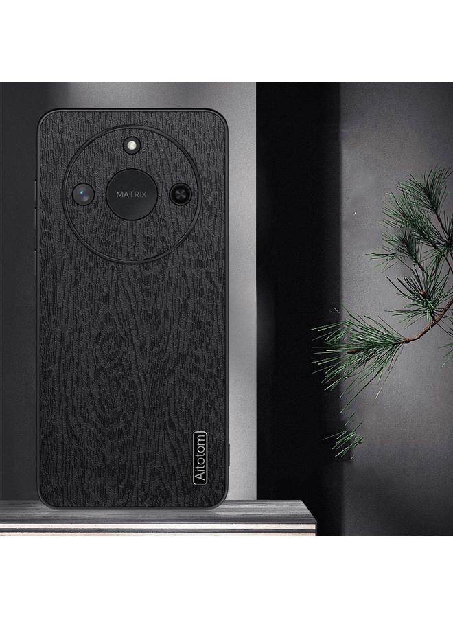 Green Tiger Case For Honor X60 Tree Bark Leather Shockproof Phone Case - Image 2