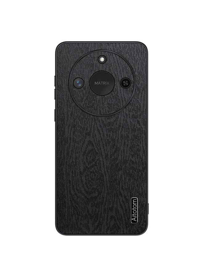 Green Tiger Case For Honor X60 Tree Bark Leather Shockproof Phone Case - Image 1