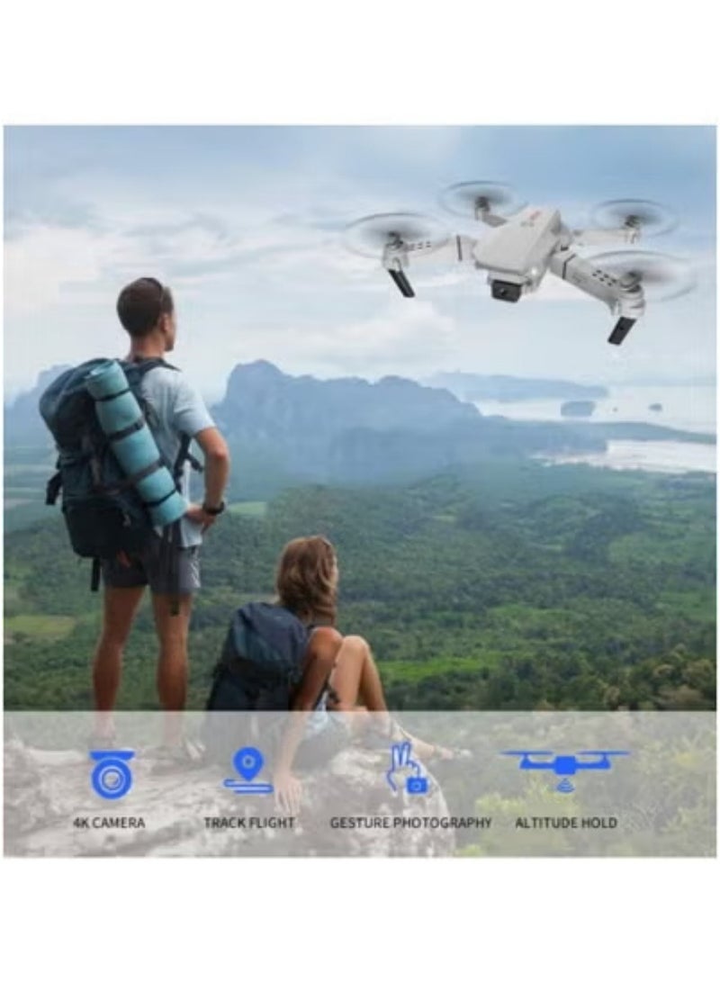 LS-E525 WiFi FPV 4K Drone with Dual Cameras, Headless Mode, 3 Batteries – Silver Grey, Ideal for Beginners & Kids  - Image 5