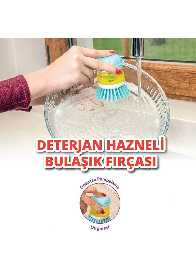 5DM Dish Brush with Detergent Chamber