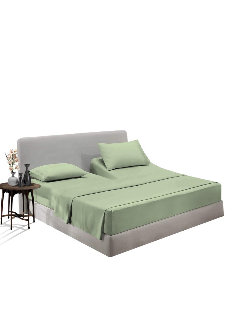 SGI bedding SGI bedding 28"" Queen Split Top Flex Head Sheet 100% Egyptian Cotton Sheet Set - 600 Thread Count Flex Top Sheet Adjustable Bed - 4 Piece Sheet Set 18"" Deep Pocket Sleep Number Bed - Moss Solid  - Image 1