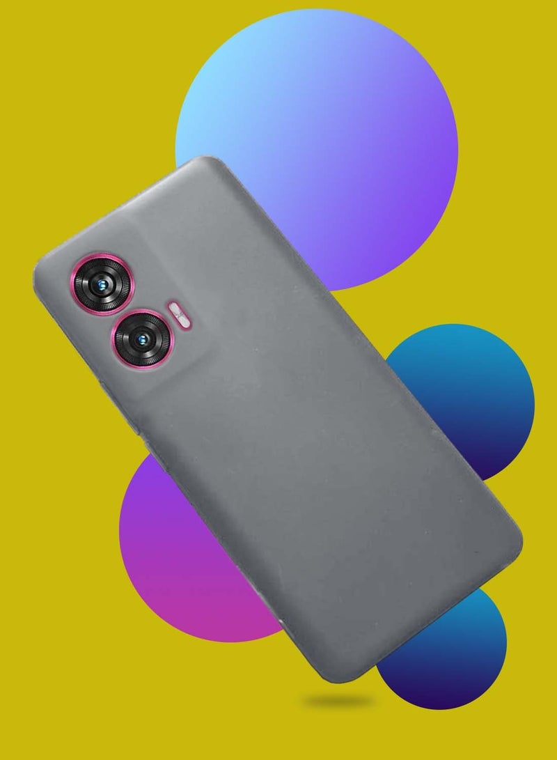 Wtech Motorola Edge 50 Fusion / Motorola S50 Neo / Motorola Moto G85 5G 2024 Premium Liquid Silicone Case Cover (MCRPSN) - Grey - Image 1