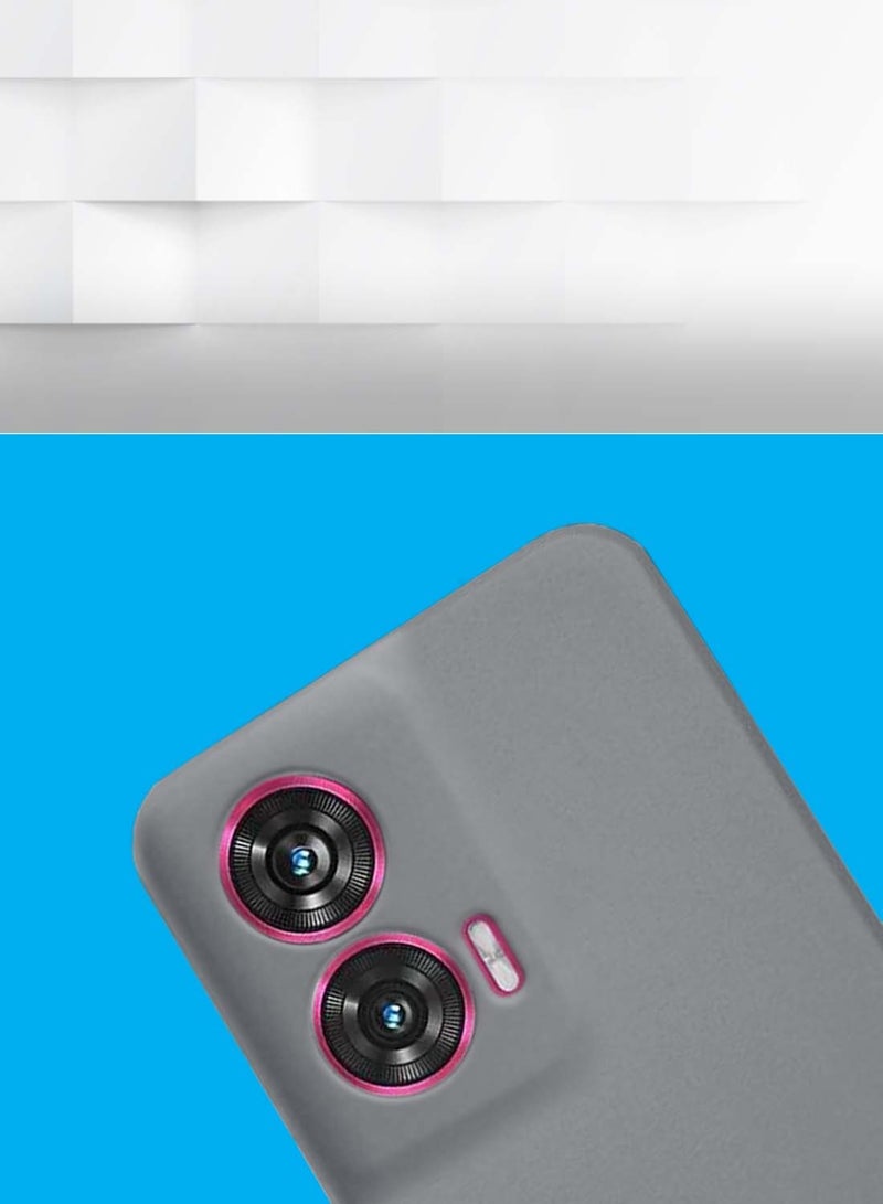 Wtech Motorola Edge 50 Fusion / Motorola S50 Neo / Motorola Moto G85 5G 2024 Premium Liquid Silicone Case Cover (MCRPSN) - Grey - Image 2