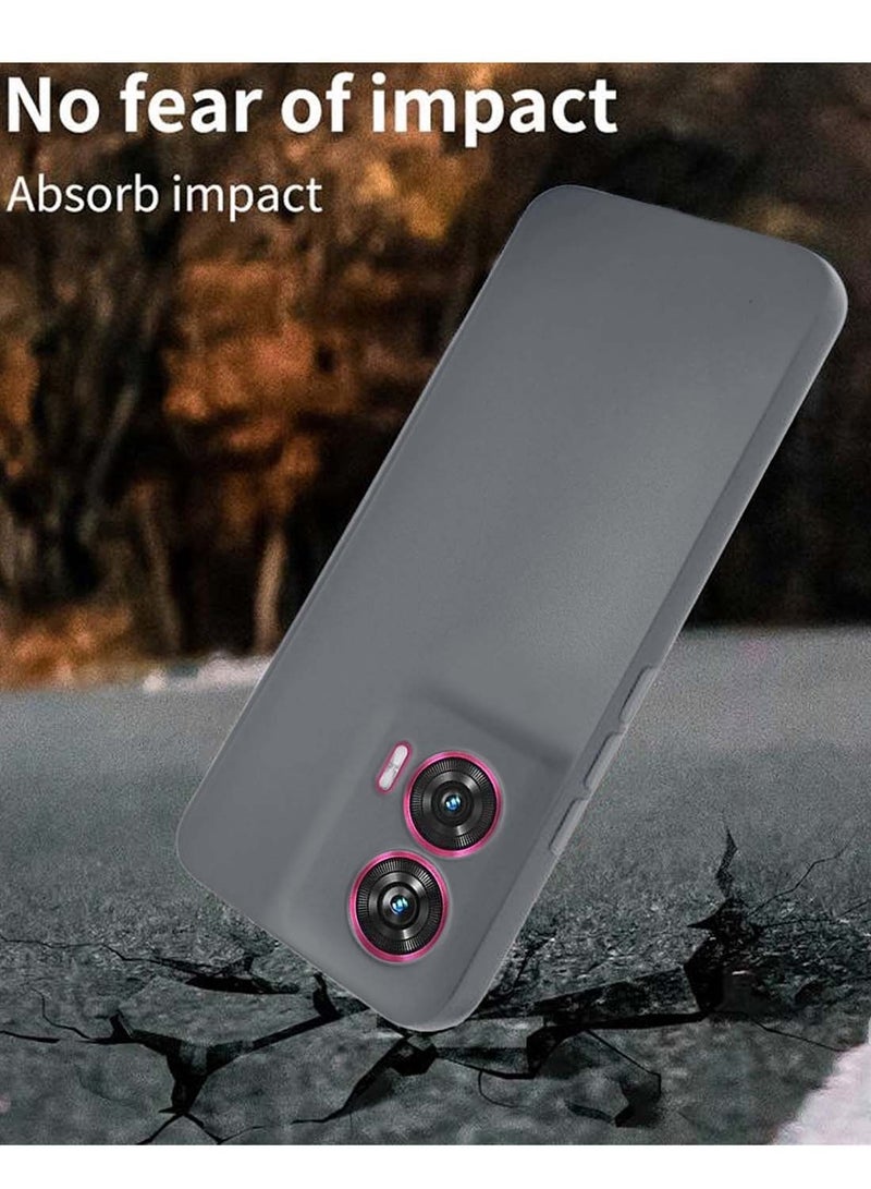 Wtech Motorola Edge 50 Fusion / Motorola S50 Neo / Motorola Moto G85 5G 2024 Premium Liquid Silicone Case Cover (MCRPSN) - Grey - Image 3