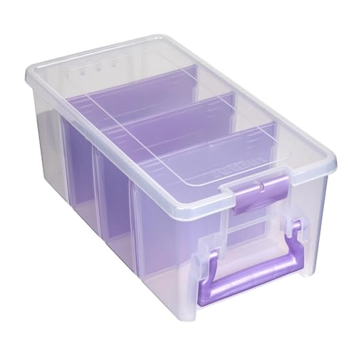 ArtBin Semi Satchel Portable Craft Organizer with 3 Dividers - Clear Plastic Storage Case for Art & Craft Supplies - Image 1
