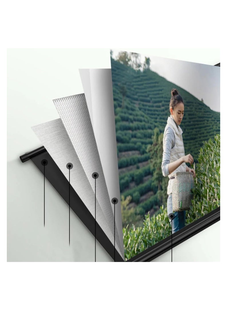 150” Portable Foldable Projector Screen with Stand, Fabric Outdoor Projection Movie Screen, HD, 4K, Home Theater, Gaming, TV, and Video Projector Screen for Indoor and Outdoor Use - Image 3