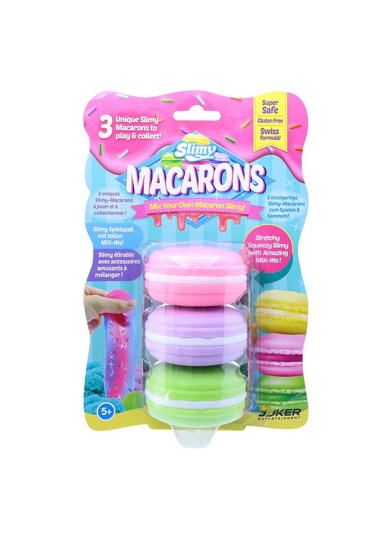 Slimy Slimy Mix Your Own Macaron Slimy 3 Colours Assorted 50g Blistercard  - Image 1