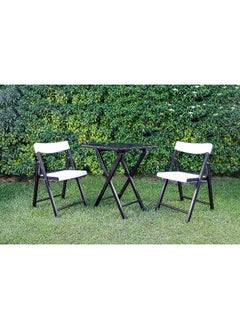 TRAMONTINA Since 1911,Made in Brazil- Potenza Teak Wood Set 3 Pcs White and Tobacco- furniture  - Image 2
