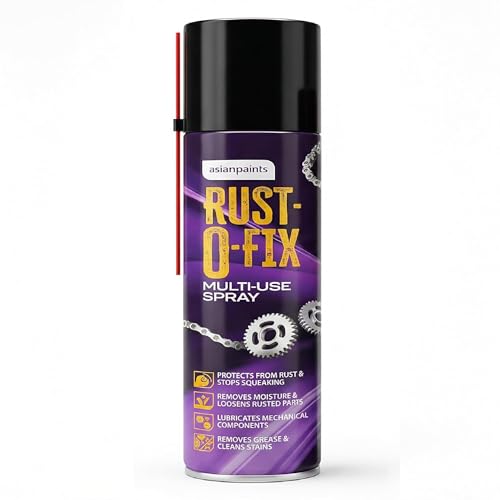 Asian Paints Rust-O-Fix Multi-Use Spray – 500ml | Protects from Rust, Removes Moisture & Sticky Residue | Lubricates, Cleans & Loosens Jammed Parts | For Home Improvement & Auto Maintenance - Image 1