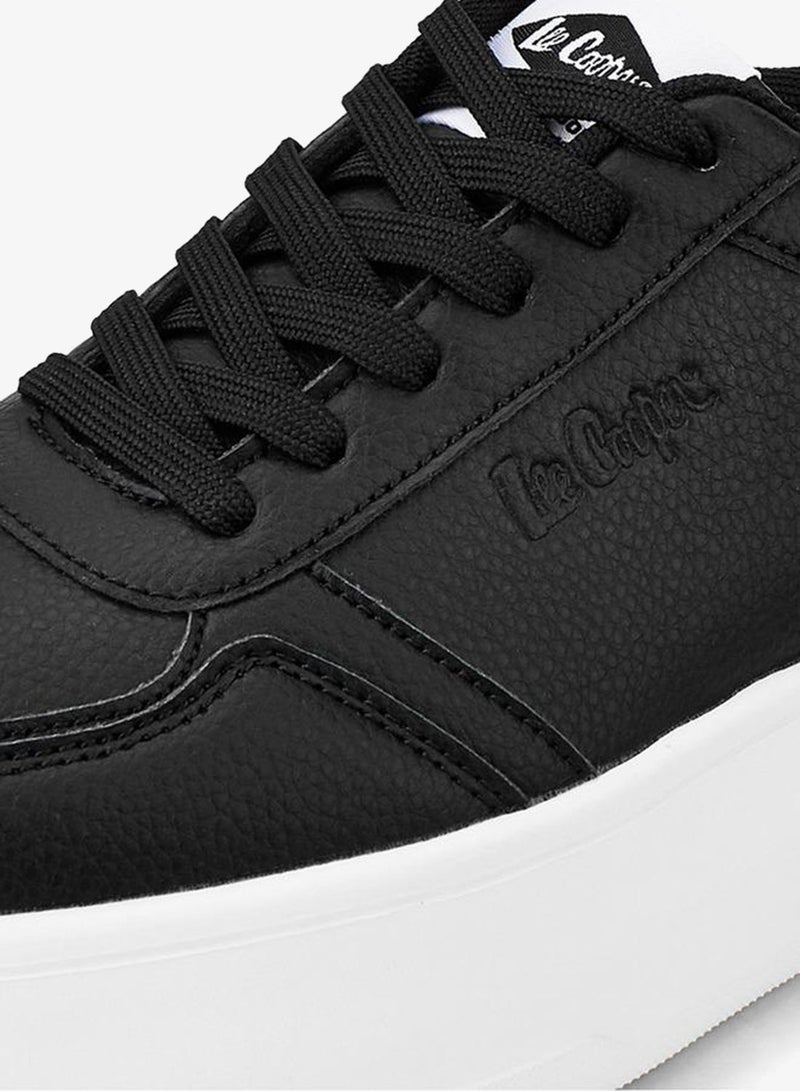 لي كوبر حذاء رياضي نسائي برباط من الدانتيل بلون سادة - Image 5