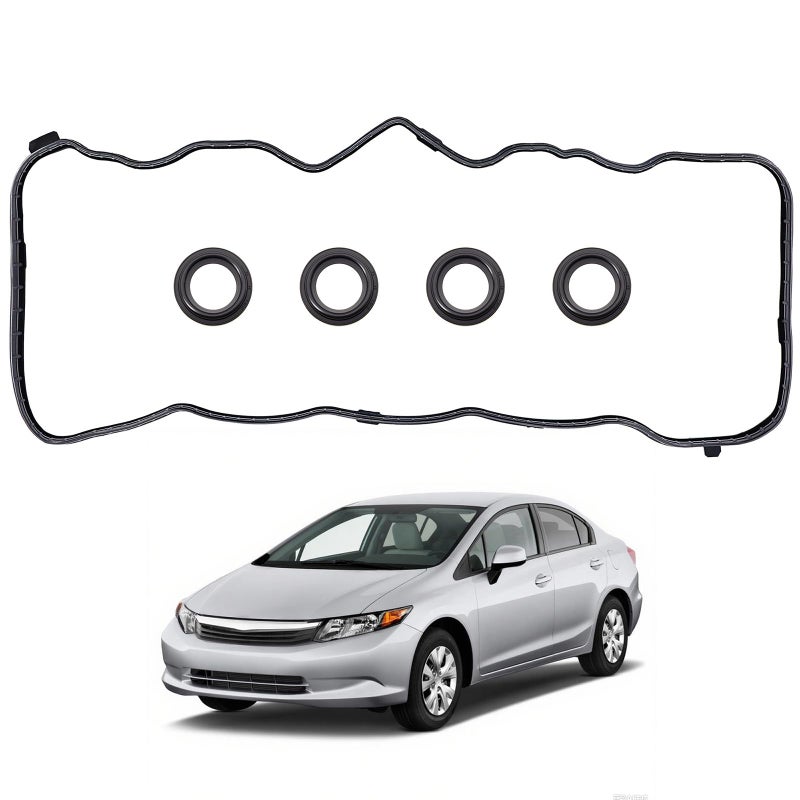 Sorello Engine Valve Cover Gasket Set Compatible with Honda Civic 20062015 for Honda HRV 2016 2017 for Acura ILX 2013 2014 2015 20L 24L Replace VS50741R VS50563 12341RNAA01 - Image 3
