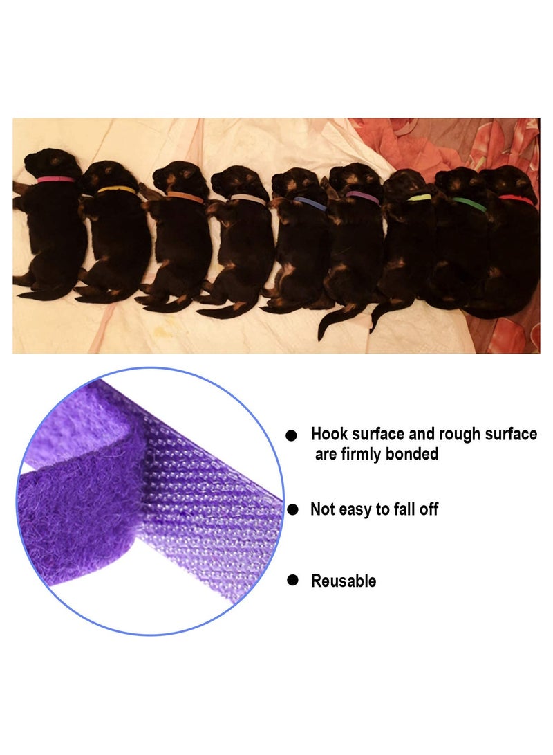 SOLARAE Puppy Whelping Collars Newborn Pet Double-Sided Soft Adjustable ID Bands for Litter Dog Cat 15 Colors - Image 4