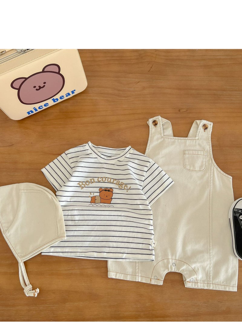 Baby Straps, Baby Clothing, Denim Jumpsuit, Climbing Suit, Bag, Fart Jacket, Including Hat - Image 2