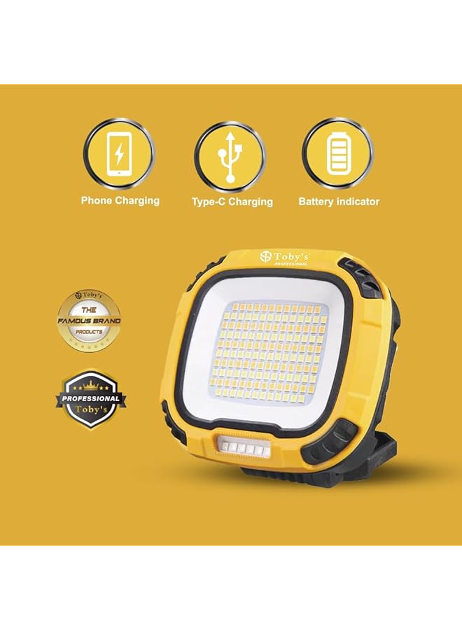 Toby's CPL T31 LED Floodlight–4000mAh Rechargeable Light Multi Color Output SOS Mode Powerful Brightness Ideal for Outdoor Work Emergency Use - Image 3