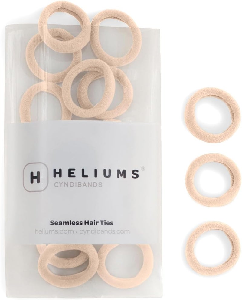 Heliums Small Blonde Seamless Hair Ties 1 Inch Mini Sized Fabric Ponytai Holders Soft and Stretchy Nylon Ponytail Holders for Kids and Fine Hair 20 Hair Ties