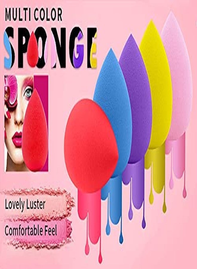 THR3E STROKES 5 In 1 Professional Mini Beauty Blender Puff (MULTICOLOUR) (RANDOM SHAPE) - Image 4