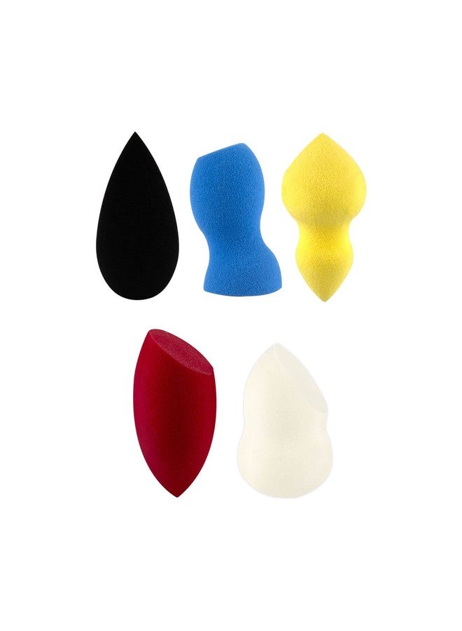 THR3E STROKES 5 In 1 Professional Mini Beauty Blender Puff (MULTICOLOUR) (RANDOM SHAPE) - Image 2